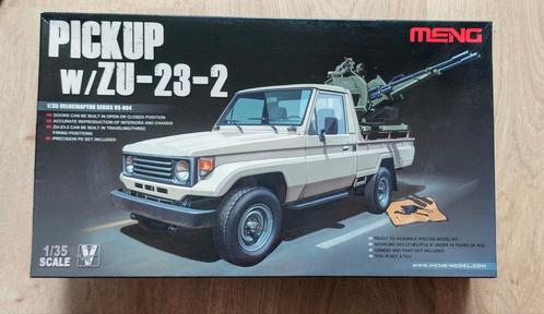 Meng VS-004 1/35 Toyota pickup w/ ZU-23-2 met extra's, Hobby en Vrije tijd, Modelbouw | Auto's en Voertuigen, Zo goed als nieuw