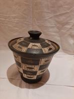 Vintage handgemaakte pot met deksel van Jan van Stolk, Antiek en Kunst, Antiek | Keramiek en Aardewerk, Ophalen of Verzenden