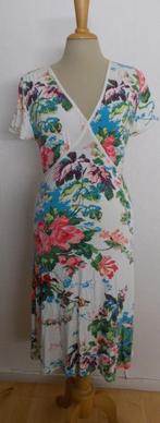 Leuke witte bloemen print jurk van King Louie! M, Kleding | Dames, Jurken, Maat 38/40 (M), Verzenden, Wit, Zo goed als nieuw