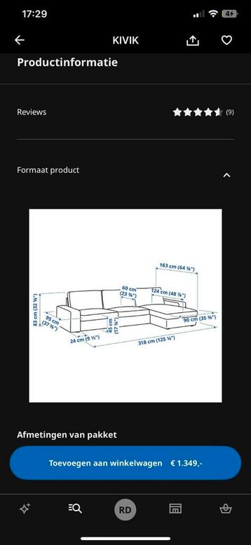 Ikea lederen hoek bank Kivik & bankhoezen - afbeelding 4