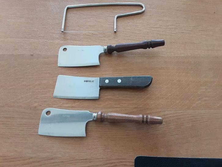 Kaasmessen Set - Diverse Stijlen, Huis en Inrichting, Keuken | Bestek, Gebruikt, Los bestek, Hout, Ophalen of Verzenden