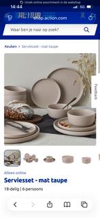 Action Servies Taupe - Ongebruikt, Ophalen, Nieuw, Effen, Aardewerk