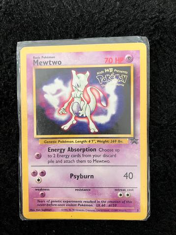 Pokemon kaart mewtwo promo beschikbaar voor biedingen