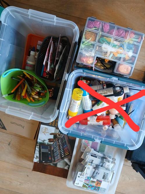 grote verzameling knutselspullen, Hobby en Vrije tijd, Knutselen, Gebruikt, Materiaal, Ophalen