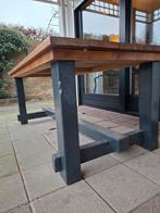robuuste tuintafel, handgemaakt., Ophalen, Gebruikt, Rechthoekig, Hout