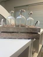 3 olielampen in houten kistje nieuw, Ophalen of Verzenden, Nieuw