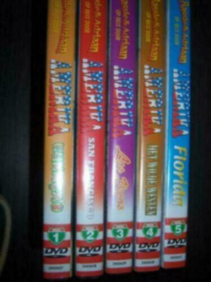 Bassie en Adriaan Reis door Amerika (5 dvd's) in goede staat, Cd's en Dvd's, Dvd's | Kinderen en Jeugd, Film, Avontuur, Alle leeftijden