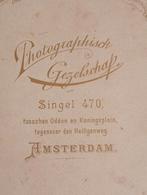 Oude CDV kabinetfoto Photografisch gezelschap Amsterdam, Verzamelen, Ophalen of Verzenden
