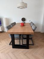 6 grijze stoelen waarvan 4 met armleuning en 2 zonder, Huis en Inrichting, Stoelen, Ophalen, Gebruikt, Vijf, Zes of meer stoelen