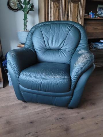gratis groene leren fauteuil stoel