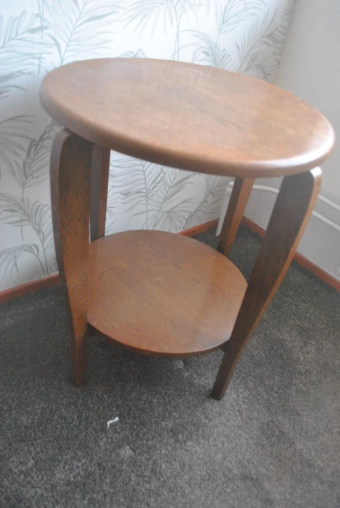 Antiek tafeltje, Amsterdamse school, 60 bij 50 cm, Antiek en Kunst, Antiek | Meubels | Tafels, Ophalen