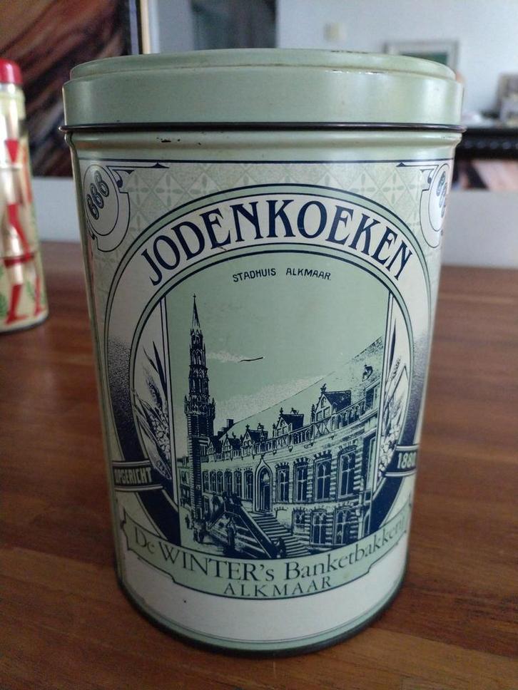jodenkoeken blik ( odenkoeken), vintage, retro €3, Verzamelen, Blikken, Gebruikt, Koek(jes), Overige merken, Ophalen of Verzenden