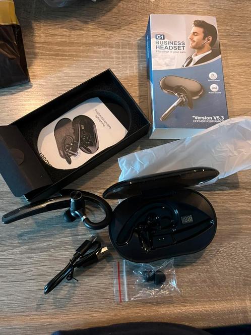 Nieuwe draadloze headset met case – 5,00p/st, Audio, Tv en Foto, Koptelefoons, Nieuw, Op oor (supra aural), Overige merken, Bluetooth