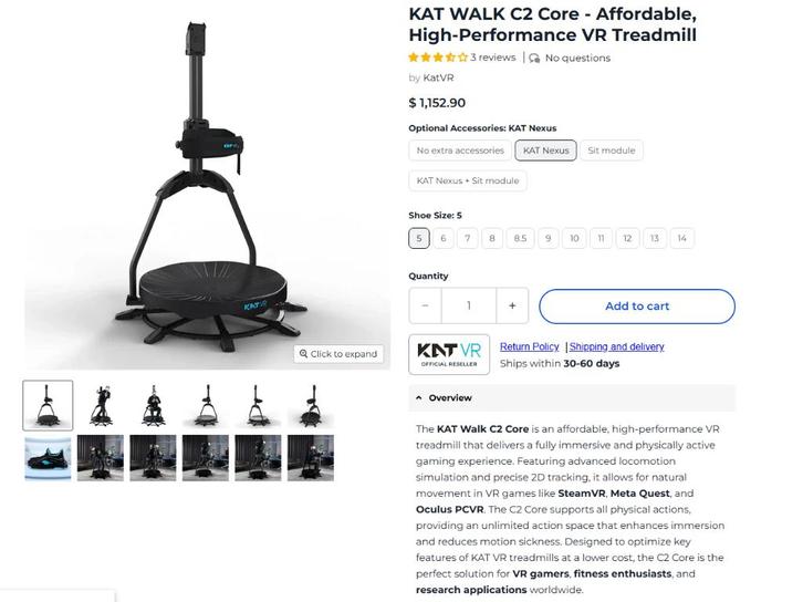 VR TREADMILL 1100 euro NEW + ACCESOIRES, Spelcomputers en Games, Virtual Reality, Zo goed als nieuw, Pc, Overige typen, Ophalen