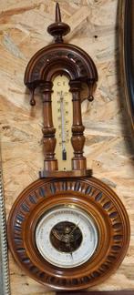 Antieke barometer met thermometer | “Veranderlyk” uitvoering, Ophalen of Verzenden