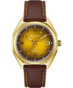 Bulova Jet Star. Gold dial., Overige merken, Leer, Staal, Polshorloge