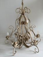 Grote Brocante Kroonluchter - Gietijzer, Huis en Inrichting, Lampen | Kroonluchters, Ophalen, Gebruikt, Metaal, Klassiek