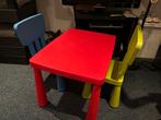 Tafel met 2 stoeltjes en krukje, Ophalen, Zo goed als nieuw, Tafel(s) en Stoel(en)