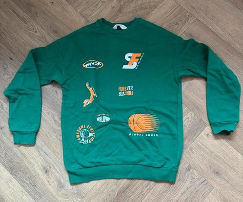 H&m groene trui sweater basketbal maat 146 152 kinderkleding, Kinderen en Baby's, Kinderkleding | Maat 152, Zo goed als nieuw