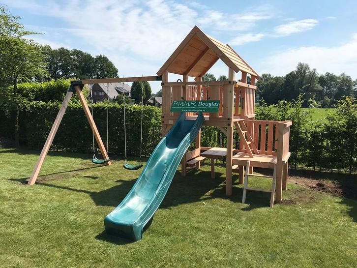 Douglas speeltoestel speelhuisje glijbaan schommel maatwerk, Kinderen en Baby's, Speelgoed | Buiten | Speeltoestellen, Nieuw, Ophalen of Verzenden