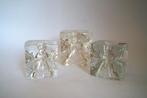 3x vintage kubus kandelaar Rudolf Jurnikl sklo space age., Overige materialen, Overige kleuren, Ophalen of Verzenden, Zo goed als nieuw
