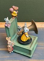 Muziekdoos met dierenfiguren, Ophalen