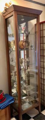 vitrinekast, Huis en Inrichting, Kasten | Vitrinekasten, Ophalen, Eikenhout, 50 tot 100 cm, Zo goed als nieuw