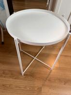 Gladon Ikea bijzet tafel van ijzer, met afneembaar bla, Ophalen, Minder dan 55 cm, Metaal of Aluminium, Rond