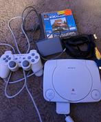Sony Playstation one met spellen en controller, Spelcomputers en Games, Spelcomputers | Sony PlayStation 1, Ophalen, Zo goed als nieuw