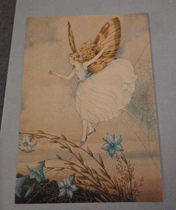 Fee loopt over spinnenweb - IDA RENTOUL OUTHWAITE, Verzamelen, Ansichtkaarten | Themakaarten, Ongelopen, Verzenden