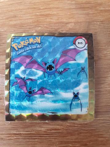 Chrome Prism Holo Gold Zubat Sticker card Artbox 1999 Rare beschikbaar voor biedingen