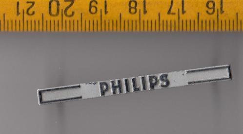 Philips Radio embleem Letters Restauratie schildje logo B, Antiek en Kunst, Antiek | Tv's en Audio, Ophalen of Verzenden