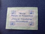 Lucifermerk Tilburgs Meisjes en Knapenkoor uniformen (groen, Verzamelen, Ophalen, Gebruikt, Luciferdoosjes of -merken