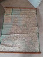 Vintage oude schoolplaat landkaart Nederland 1958, Boeken, Ophalen, 1800 tot 2000, Nederland, Landkaart