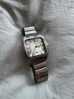 Cartier Santos Galbée Quartz 1990-2000, Sieraden, Tassen en Uiterlijk, Horloges | Heren, Overige merken, Staal, Staal, Verzenden