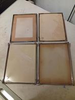 4 Brocante fotolijsten verzilverd, Audio, Tv en Foto, Fotografie | Fotolijsten, Ophalen of Verzenden, Gebruikt