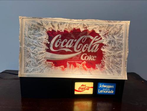 COCA COLA / COLA LIGHT / SCHWEPPES reclame lichtbak, Verzamelen, Merken en Reclamevoorwerpen, Zo goed als nieuw, Lichtbak of (neon) lamp