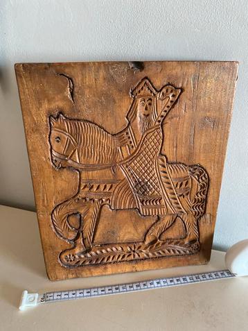 Houten speculaasplank Sinterklaas te Paard beschikbaar voor biedingen