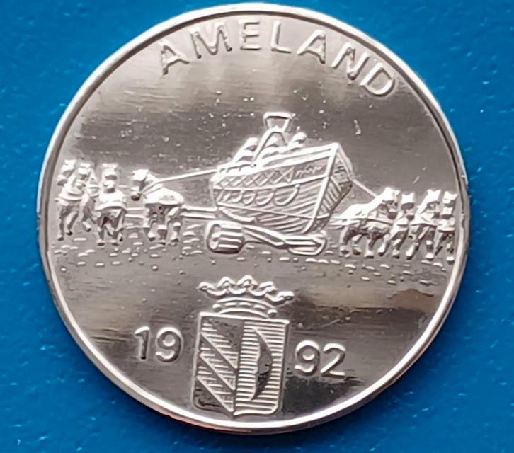 Ameland 1 ECU - 1992, Postzegels en Munten, Penningen en Medailles, Overige materialen, Nederland, Verzenden