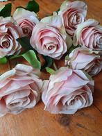 Set 9 zijden rozen korte steel, Ophalen of Verzenden, Zo goed als nieuw, Binnen