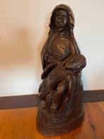1760-1820 eikenhouten Vlaamse Piëta 47 cm hoog, Ophalen of Verzenden