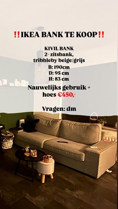Ikea kivik bank grijs (half jaar oud), Huis en Inrichting, Banken | Sofa's en Chaises Longues, Zo goed als nieuw, Ophalen