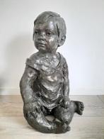 bronzen beeld jongen, Antiek en Kunst, Ophalen