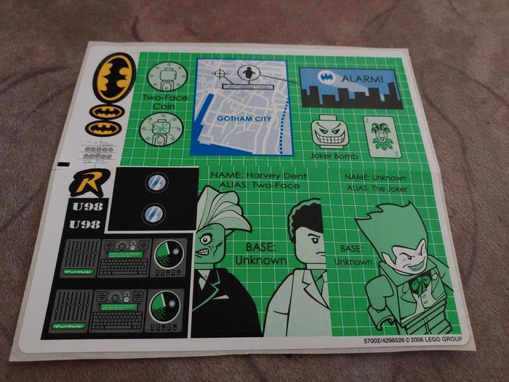Lego 7783 Batcave nieuw stickers ongebruikt Origineel, Kinderen en Baby's, Speelgoed | Duplo en Lego, Nieuw, Ophalen of Verzenden
