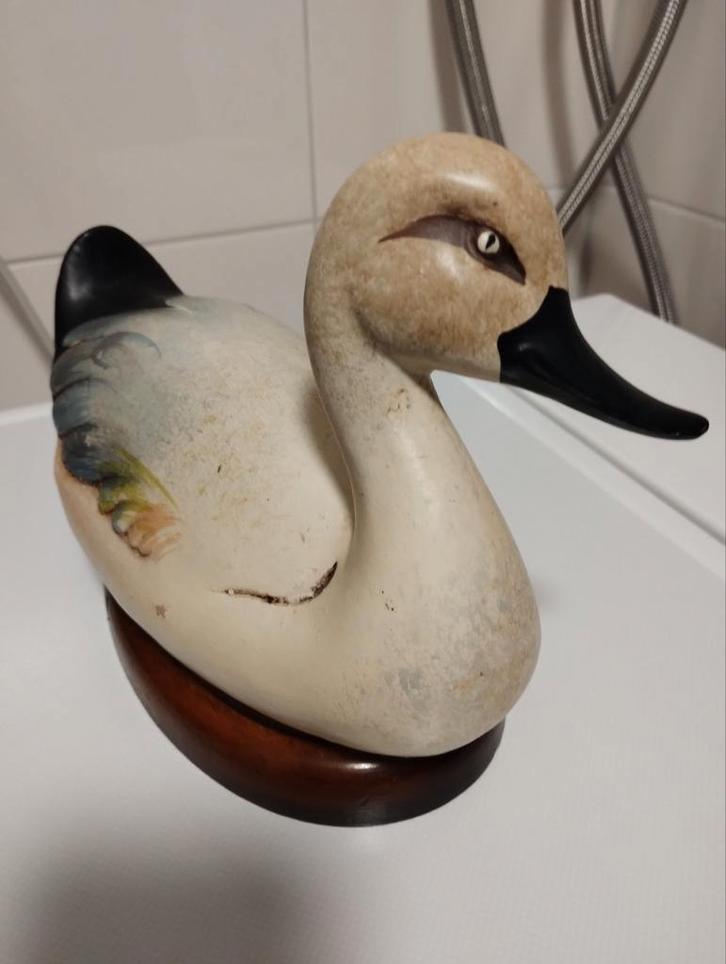 Jaren zestig handgemaakt en beschilderde terracotta lokeend, Antiek en Kunst, Antiek | Keramiek en Aardewerk, Ophalen of Verzenden