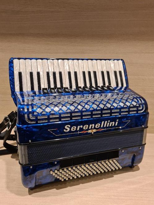 Serenellini IV 96M 4-korig musette accordeon occasion, Muziek en Instrumenten, Accordeons, Gebruikt, Toetsaccordeon, 96-bas, Overige merken