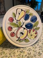 Vlaaischotel groot plat bord Dom Keramik Limburg fruit, Antiek en Kunst, Ophalen of Verzenden