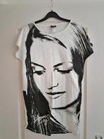 Wit zwart T-shirt shirt met print van een meisje maat 170, Kinderen en Baby's, Kinderkleding | Maat 170, Meisje, Ophalen of Verzenden