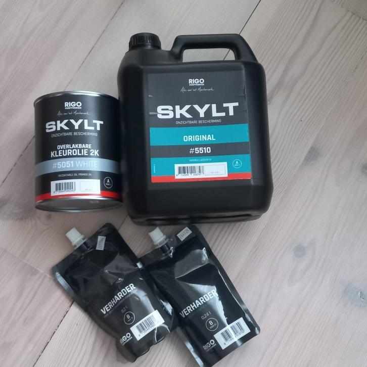diverse skylt producten, Doe-het-zelf en Verbouw, Verf, Beits en Lak, Zo goed als nieuw, Lak, Minder dan 5 liter, Wit, Ophalen