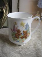 Vintage Kinder Beker / Mok - Beer & Bloemen / Sheltonian, Verzenden